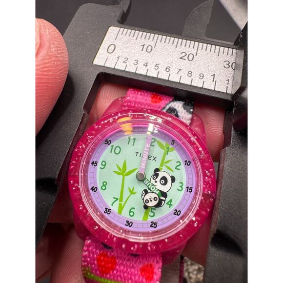 Timex Time Machines 29mm Pink Panda Bear Kids Watch TW7C77100 Fabric Band - Picture 6 of 8